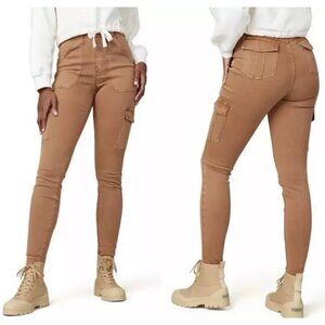 Spanx Stretch Twill Ankle Cargo Pants HONEY GLOW Women's SIZE S 20311Q